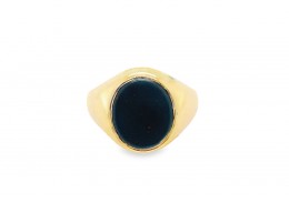 Pre-owned 9ct Yellow Gold & Bloodstone Signet Ring