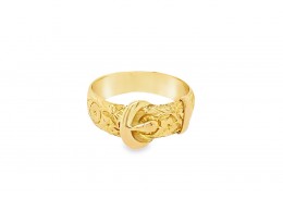 Pre-owned Antique 18ct Yellow Gold Buckle Ring