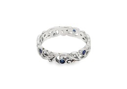 Pre-owned 9ct White Gold & Sapphire Ring Pre-owned 9ct White Gold & Sapphire Ring