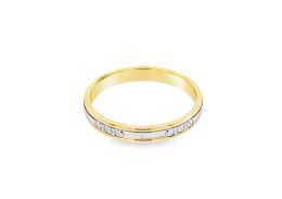 Pre-owned 18ct Yellow & White Gold Wedding Band Pre-owned 18ct Yellow & White Gold Wedding Band
