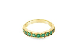 Pre-owned Vintage 9ct Yellow Gold & Emerald Ring Pre-owned Vintage 9ct Yellow Gold & Emerald Ring