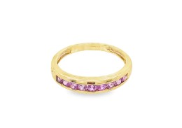 Pre-owned 9ct Yellow Gold & Pink Sapphire Ring Pre-owned 9ct Yellow Gold & Pink Sapphire Ring