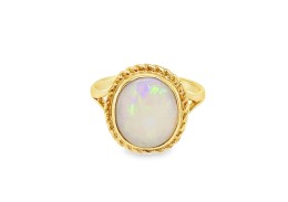 Pre-owned 9ct Yellow Gold Opal Ring
