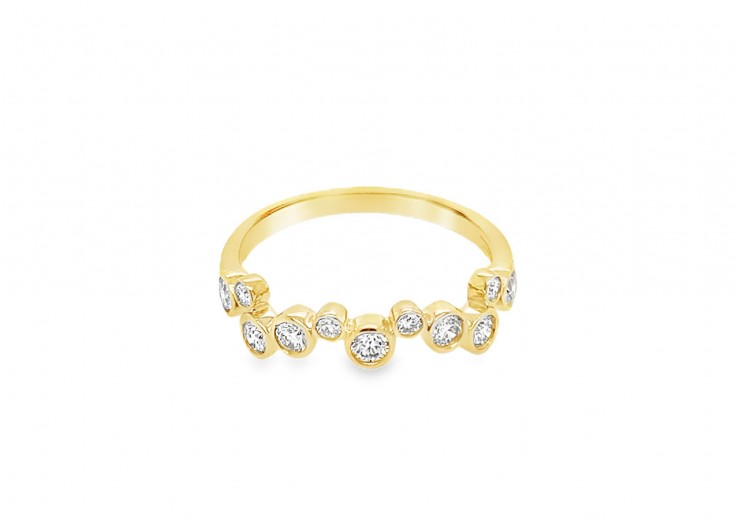9ct Gold Fancy Lab Diamond Ring