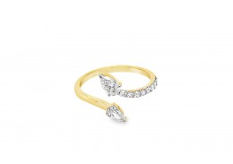 9ct Gold Fancy Lab Diamond Ring