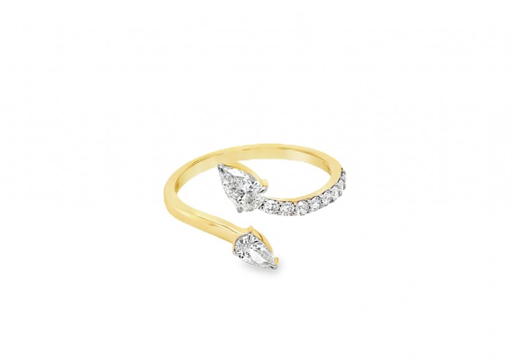 9ct Gold Fancy Lab Diamond Ring
