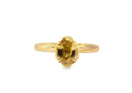 18ct Yellow Gold Yellow Sapphire Solitaire Ring