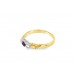 Pre-owned Vintage 18ct Gold Ruby & Diamond Trilogy