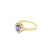 Pre-owned 9ct Gold Synthetic Gemstone Ring