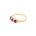 Pre-owned 9ct Gold Created Gem Ring