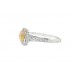 Pre-owned 18ct White Gold Yellow Diamond Cluster Ring