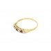 Pre-owned 9ct Gold Garnet & Cubic Zirconia Ring