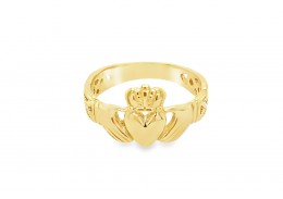 Pre-owned 9ct Yellow Gold Claddagh Ring