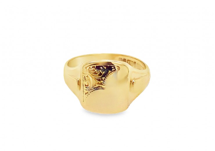 Pre-owned 9ct Yellow Gold Signet Ring