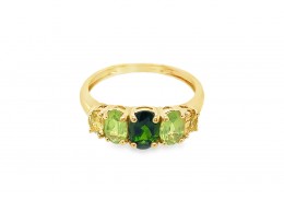 Pre-owned 9ct Yellow Gold Mixed Gemstone Ring