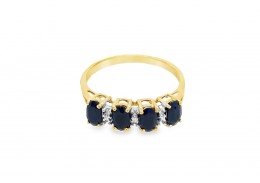 Pre-owned 9ct Yellow Gold Sapphire Ring