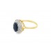 Pre-owned 9ct Yellow Gold Sapphire & Diamond Ring