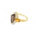 Pre-owned 9ct Yellow Gold Quartz & Diamond Dress Ring Pre-owned 9ct Yellow Gold Quartz & Diamond Dress Ring