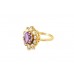 Pre-owned 9ct Gold Amethyst & Pearl Ring