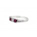 Pre-owned 18ct White Gold Ruby & Diamond Eternity Ring