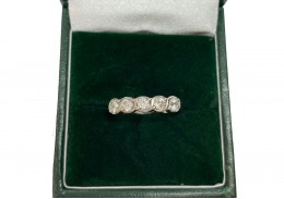 9ct White Gold Cubic Zirconia Eternity Ring